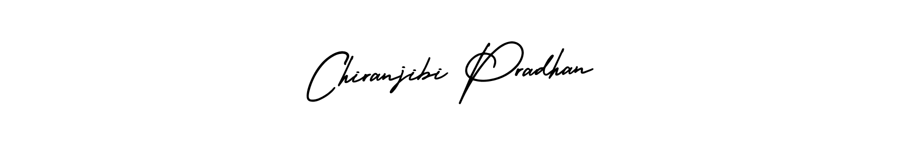 The best way (AmerikaSignatureDemo-Regular) to make a short signature is to pick only two or three words in your name. The name Chiranjibi Pradhan include a total of six letters. For converting this name. Chiranjibi Pradhan signature style 3 images and pictures png