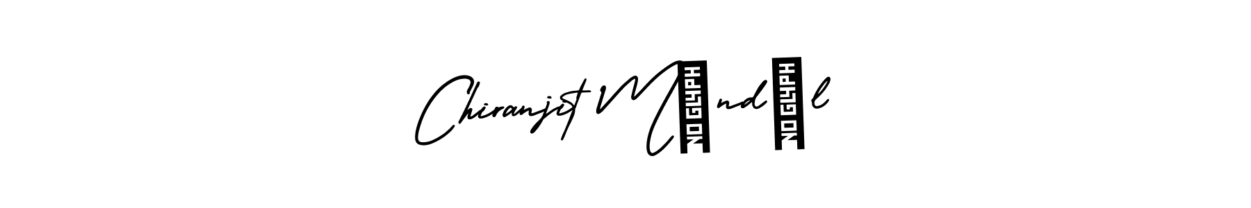 This is the best signature style for the Chiranjit Màndàl name. Also you like these signature font (AmerikaSignatureDemo-Regular). Mix name signature. Chiranjit Màndàl signature style 3 images and pictures png