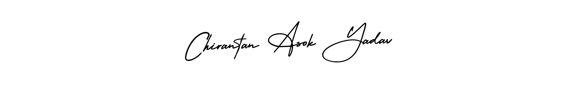 The best way (AmerikaSignatureDemo-Regular) to make a short signature is to pick only two or three words in your name. The name Chirantan Asok Yadav include a total of six letters. For converting this name. Chirantan Asok Yadav signature style 3 images and pictures png