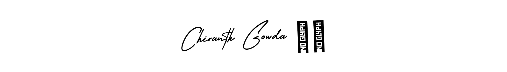 How to Draw Chiranth Gowda ❤️ signature style? AmerikaSignatureDemo-Regular is a latest design signature styles for name Chiranth Gowda ❤️. Chiranth Gowda ❤️ signature style 3 images and pictures png