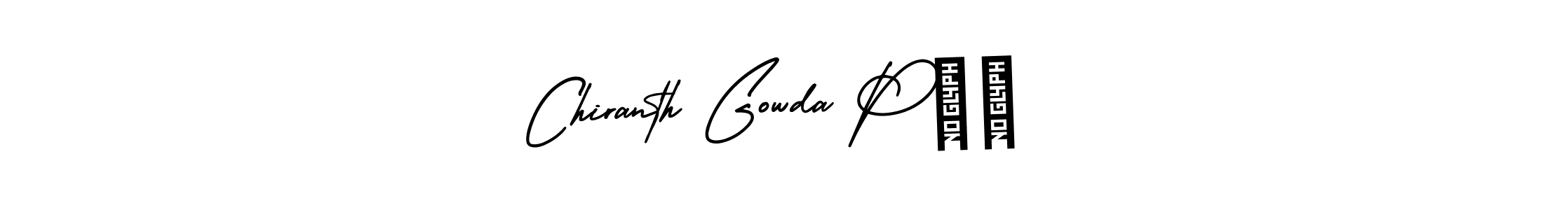The best way (AmerikaSignatureDemo-Regular) to make a short signature is to pick only two or three words in your name. The name Chiranth Gowda P❤️ include a total of six letters. For converting this name. Chiranth Gowda P❤️ signature style 3 images and pictures png