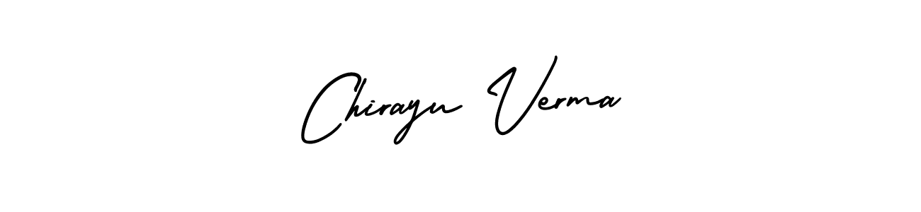This is the best signature style for the Chirayu Verma name. Also you like these signature font (AmerikaSignatureDemo-Regular). Mix name signature. Chirayu Verma signature style 3 images and pictures png