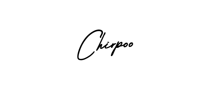 Use a signature maker to create a handwritten signature online. With this signature software, you can design (AmerikaSignatureDemo-Regular) your own signature for name Chirpoo. Chirpoo signature style 3 images and pictures png