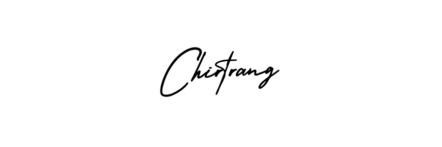 The best way (AmerikaSignatureDemo-Regular) to make a short signature is to pick only two or three words in your name. The name Chirtrang include a total of six letters. For converting this name. Chirtrang signature style 3 images and pictures png