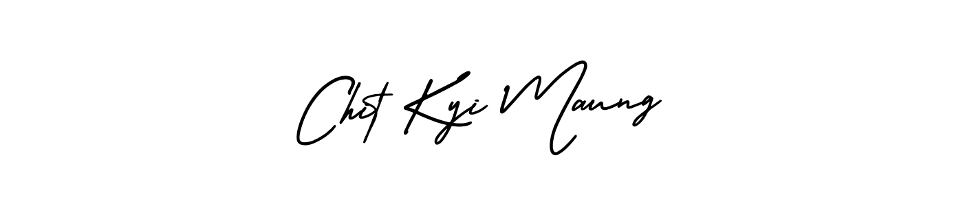 Chit Kyi Maung stylish signature style. Best Handwritten Sign (AmerikaSignatureDemo-Regular) for my name. Handwritten Signature Collection Ideas for my name Chit Kyi Maung. Chit Kyi Maung signature style 3 images and pictures png