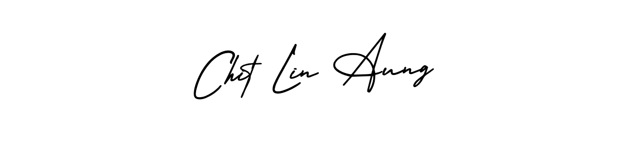 This is the best signature style for the Chit Lin Aung name. Also you like these signature font (AmerikaSignatureDemo-Regular). Mix name signature. Chit Lin Aung signature style 3 images and pictures png