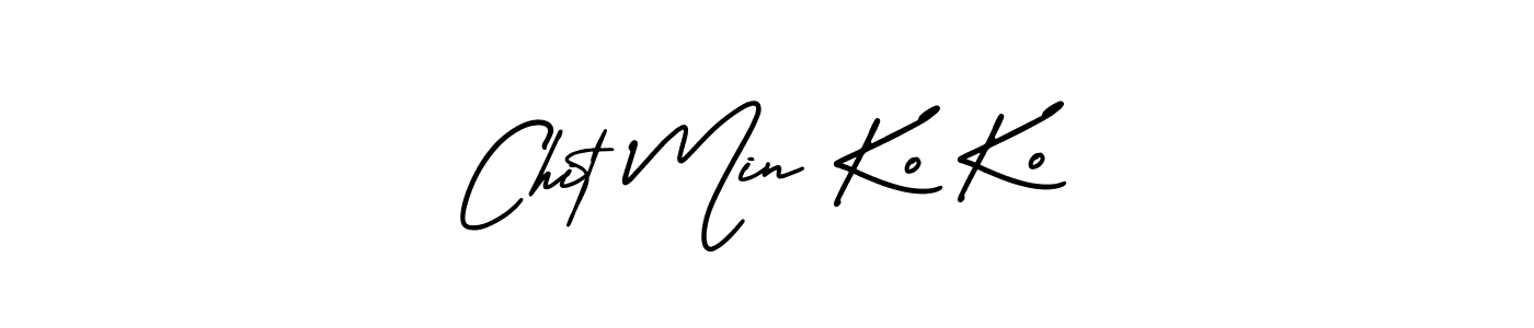 Make a short Chit Min Ko Ko signature style. Manage your documents anywhere anytime using AmerikaSignatureDemo-Regular. Create and add eSignatures, submit forms, share and send files easily. Chit Min Ko Ko signature style 3 images and pictures png
