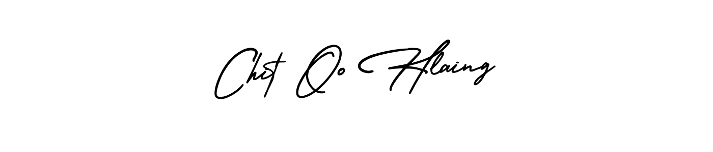 Chit Oo Hlaing stylish signature style. Best Handwritten Sign (AmerikaSignatureDemo-Regular) for my name. Handwritten Signature Collection Ideas for my name Chit Oo Hlaing. Chit Oo Hlaing signature style 3 images and pictures png