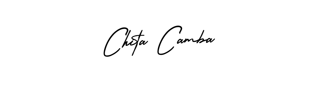 How to make Chita Camba name signature. Use AmerikaSignatureDemo-Regular style for creating short signs online. This is the latest handwritten sign. Chita Camba signature style 3 images and pictures png