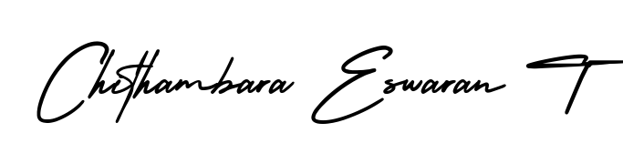 Express your personality with a custom Chithambara Eswaran T signature crafted with AmerikaSignatureDemo-Regular typography. Free transparent PNG download available. Chithambara Eswaran T signature style 3 images and pictures png