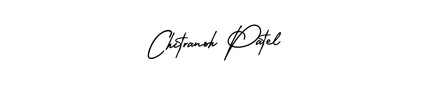Make a beautiful signature design for name Chitransh Patel. With this signature (AmerikaSignatureDemo-Regular) style, you can create a handwritten signature for free. Chitransh Patel signature style 3 images and pictures png