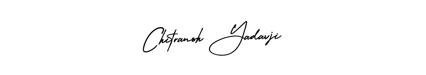 The best way (AmerikaSignatureDemo-Regular) to make a short signature is to pick only two or three words in your name. The name Chitransh Yadavji include a total of six letters. For converting this name. Chitransh Yadavji signature style 3 images and pictures png