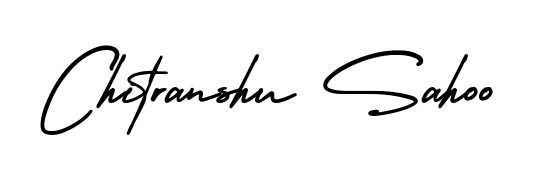 A classic penmanship look for Chitranshu Sahoo. The AmerikaSignatureDemo-Regular font brings timeless elegance and confidence to every signed document. Chitranshu Sahoo signature style 3 images and pictures png