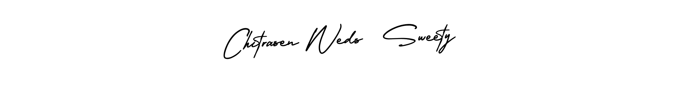 Make a beautiful signature design for name Chitrasen Weds  Sweety. With this signature (AmerikaSignatureDemo-Regular) style, you can create a handwritten signature for free. Chitrasen Weds  Sweety signature style 3 images and pictures png