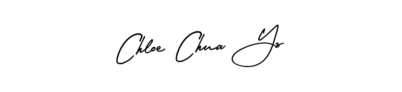 Chloe Chua Ys stylish signature style. Best Handwritten Sign (AmerikaSignatureDemo-Regular) for my name. Handwritten Signature Collection Ideas for my name Chloe Chua Ys. Chloe Chua Ys signature style 3 images and pictures png