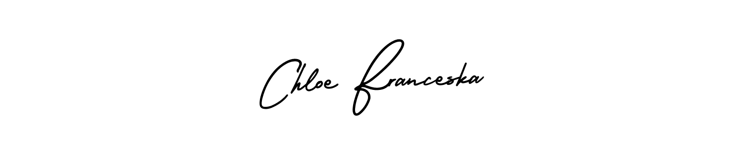 Create a beautiful signature design for name Chloe Franceska. With this signature (AmerikaSignatureDemo-Regular) fonts, you can make a handwritten signature for free. Chloe Franceska signature style 3 images and pictures png