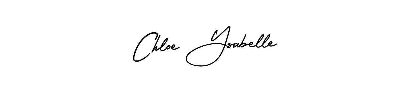 How to make Chloe Ysabelle name signature. Use AmerikaSignatureDemo-Regular style for creating short signs online. This is the latest handwritten sign. Chloe Ysabelle signature style 3 images and pictures png