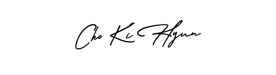 Cho Ki Hyun stylish signature style. Best Handwritten Sign (AmerikaSignatureDemo-Regular) for my name. Handwritten Signature Collection Ideas for my name Cho Ki Hyun. Cho Ki Hyun signature style 3 images and pictures png