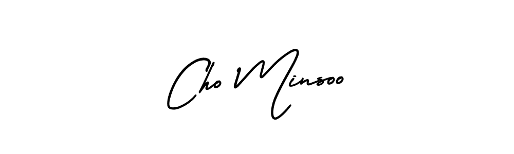 AmerikaSignatureDemo-Regular is a professional signature style that is perfect for those who want to add a touch of class to their signature. It is also a great choice for those who want to make their signature more unique. Get Cho Minsoo name to fancy signature for free. Cho Minsoo signature style 3 images and pictures png