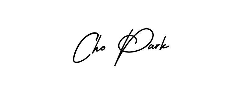 How to make Cho Park name signature. Use AmerikaSignatureDemo-Regular style for creating short signs online. This is the latest handwritten sign. Cho Park signature style 3 images and pictures png