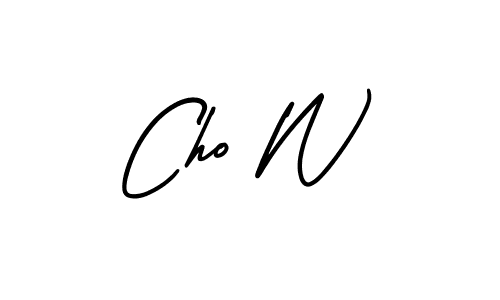 You should practise on your own different ways (AmerikaSignatureDemo-Regular) to write your name (Cho W) in signature. don't let someone else do it for you. Cho W signature style 3 images and pictures png