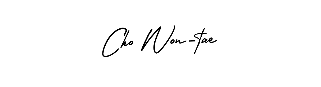 It looks lik you need a new signature style for name Cho Won-tae. Design unique handwritten (AmerikaSignatureDemo-Regular) signature with our free signature maker in just a few clicks. Cho Won-tae signature style 3 images and pictures png