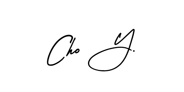 Make a beautiful signature design for name Cho Y.. With this signature (AmerikaSignatureDemo-Regular) style, you can create a handwritten signature for free. Cho Y. signature style 3 images and pictures png
