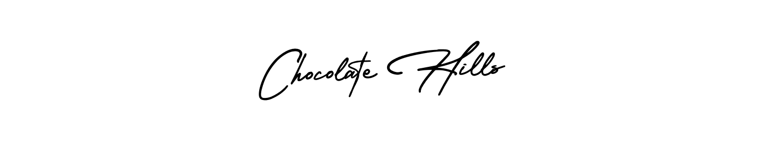 Make a beautiful signature design for name Chocolate Hills. With this signature (AmerikaSignatureDemo-Regular) style, you can create a handwritten signature for free. Chocolate Hills signature style 3 images and pictures png