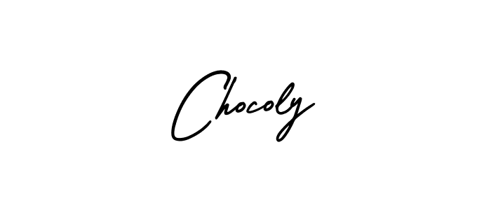 Make a beautiful signature design for name Chocoly. With this signature (AmerikaSignatureDemo-Regular) style, you can create a handwritten signature for free. Chocoly signature style 3 images and pictures png