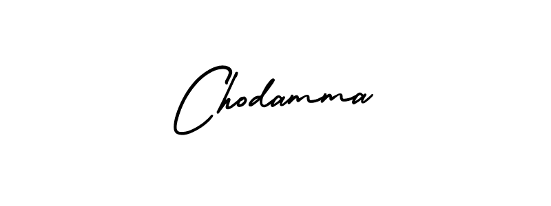 Chodamma stylish signature style. Best Handwritten Sign (AmerikaSignatureDemo-Regular) for my name. Handwritten Signature Collection Ideas for my name Chodamma. Chodamma signature style 3 images and pictures png