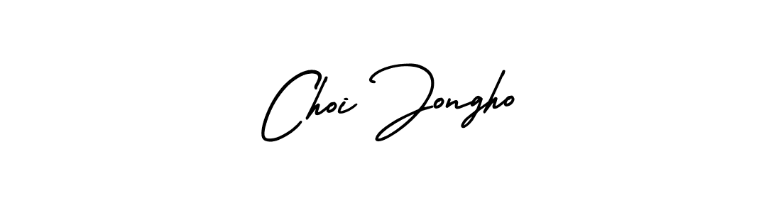 Create a beautiful signature design for name Choi Jongho. With this signature (AmerikaSignatureDemo-Regular) fonts, you can make a handwritten signature for free. Choi Jongho signature style 3 images and pictures png