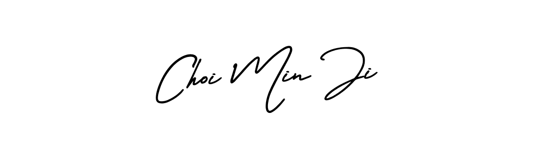 You should practise on your own different ways (AmerikaSignatureDemo-Regular) to write your name (Choi Min Ji) in signature. don't let someone else do it for you. Choi Min Ji signature style 3 images and pictures png