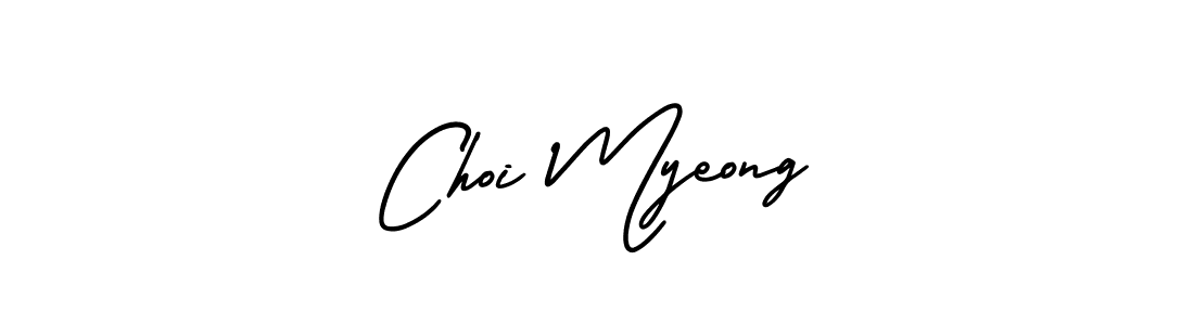 Use a signature maker to create a handwritten signature online. With this signature software, you can design (AmerikaSignatureDemo-Regular) your own signature for name Choi Myeong. Choi Myeong signature style 3 images and pictures png