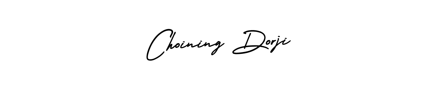 It looks lik you need a new signature style for name Choining Dorji. Design unique handwritten (AmerikaSignatureDemo-Regular) signature with our free signature maker in just a few clicks. Choining Dorji signature style 3 images and pictures png