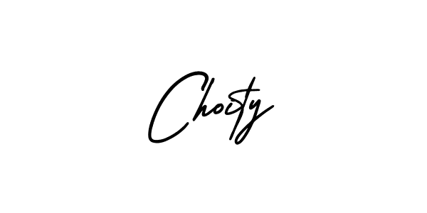 You should practise on your own different ways (AmerikaSignatureDemo-Regular) to write your name (Choity) in signature. don't let someone else do it for you. Choity signature style 3 images and pictures png