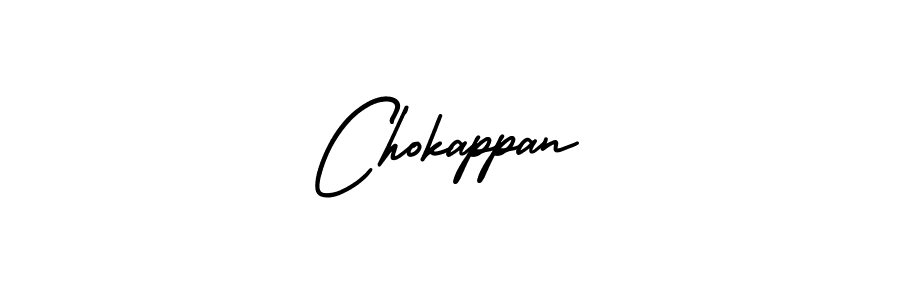 You should practise on your own different ways (AmerikaSignatureDemo-Regular) to write your name (Chokappan) in signature. don't let someone else do it for you. Chokappan signature style 3 images and pictures png