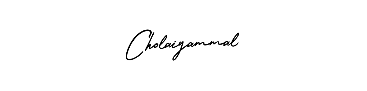 Also we have Cholaiyammal name is the best signature style. Create professional handwritten signature collection using AmerikaSignatureDemo-Regular autograph style. Cholaiyammal signature style 3 images and pictures png