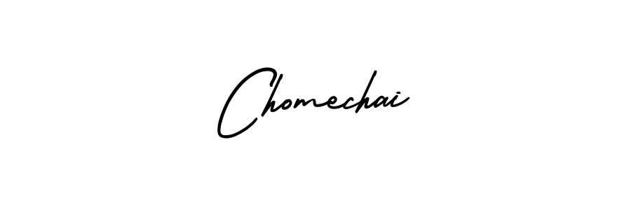How to make Chomechai signature? AmerikaSignatureDemo-Regular is a professional autograph style. Create handwritten signature for Chomechai name. Chomechai signature style 3 images and pictures png