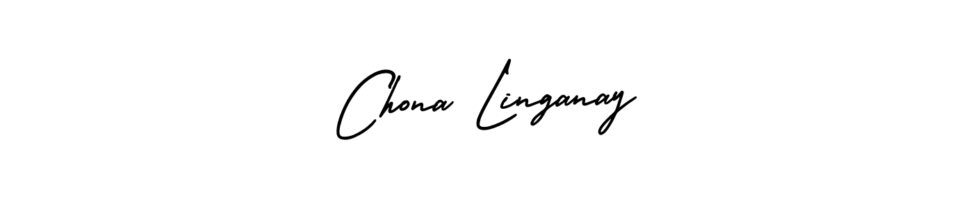 if you are searching for the best signature style for your name Chona Linganay. so please give up your signature search. here we have designed multiple signature styles  using AmerikaSignatureDemo-Regular. Chona Linganay signature style 3 images and pictures png