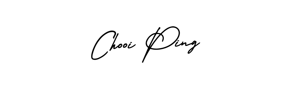 How to make Chooi Ping name signature. Use AmerikaSignatureDemo-Regular style for creating short signs online. This is the latest handwritten sign. Chooi Ping signature style 3 images and pictures png