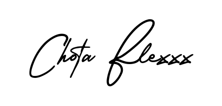 Achieve flawless digital penmanship with Chota Flexxx name in AmerikaSignatureDemo-Regular font. The perfect tool for creating online signatures. Chota Flexxx signature style 3 images and pictures png