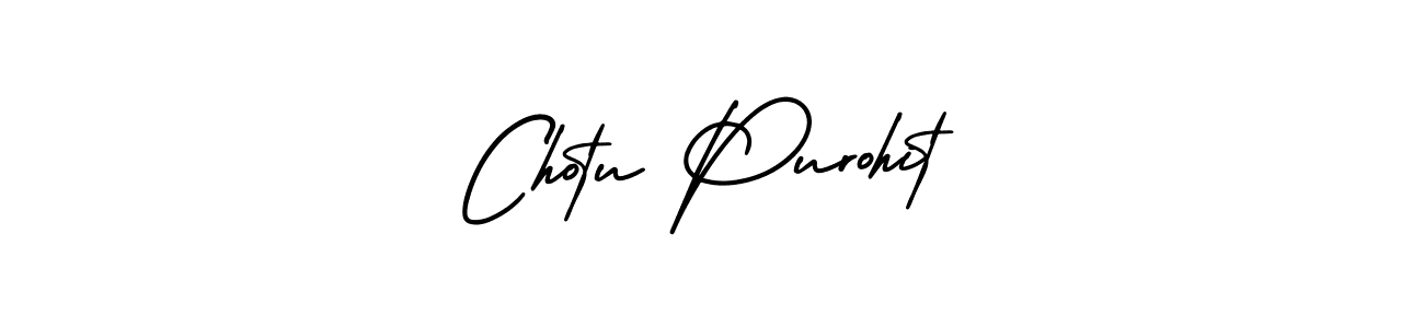 How to make Chotu Purohit signature? AmerikaSignatureDemo-Regular is a professional autograph style. Create handwritten signature for Chotu Purohit name. Chotu Purohit signature style 3 images and pictures png