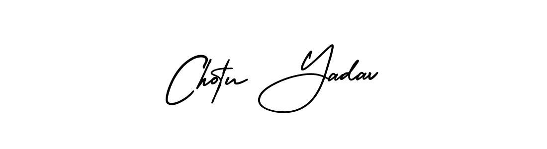 Use a signature maker to create a handwritten signature online. With this signature software, you can design (AmerikaSignatureDemo-Regular) your own signature for name Chotu Yadav. Chotu Yadav signature style 3 images and pictures png
