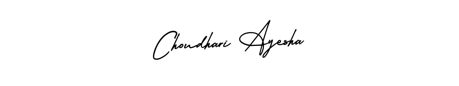 Design your own signature with our free online signature maker. With this signature software, you can create a handwritten (AmerikaSignatureDemo-Regular) signature for name Choudhari Ayesha. Choudhari Ayesha signature style 3 images and pictures png