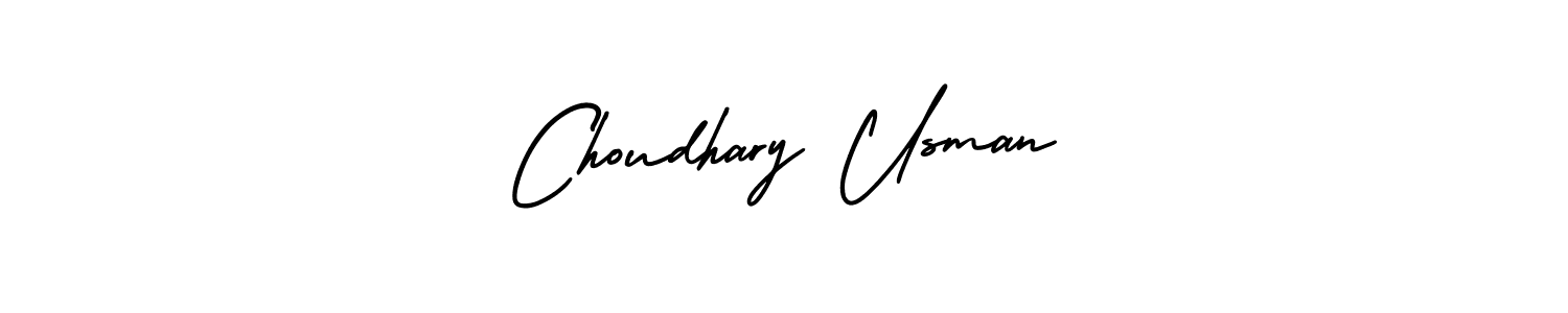 Design your own signature with our free online signature maker. With this signature software, you can create a handwritten (AmerikaSignatureDemo-Regular) signature for name Choudhary Usman. Choudhary Usman signature style 3 images and pictures png