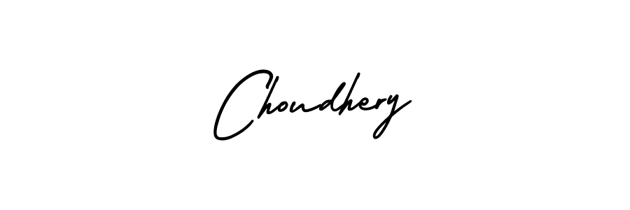Create a beautiful signature design for name Choudhery. With this signature (AmerikaSignatureDemo-Regular) fonts, you can make a handwritten signature for free. Choudhery signature style 3 images and pictures png