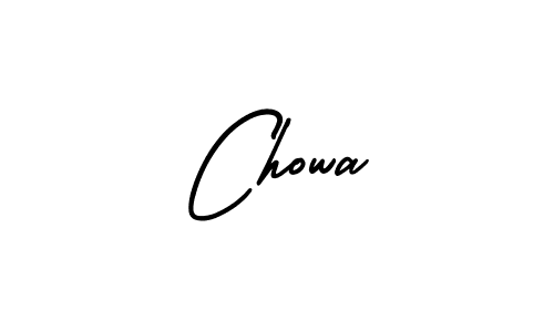Use a signature maker to create a handwritten signature online. With this signature software, you can design (AmerikaSignatureDemo-Regular) your own signature for name Chowa. Chowa signature style 3 images and pictures png