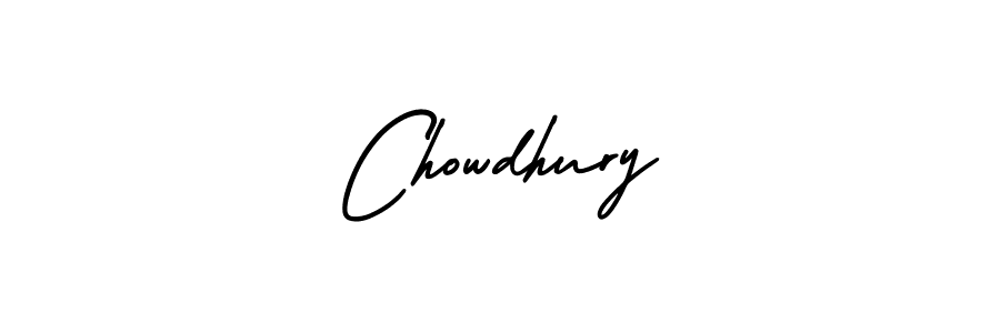 How to make Chowdhury name signature. Use AmerikaSignatureDemo-Regular style for creating short signs online. This is the latest handwritten sign. Chowdhury signature style 3 images and pictures png