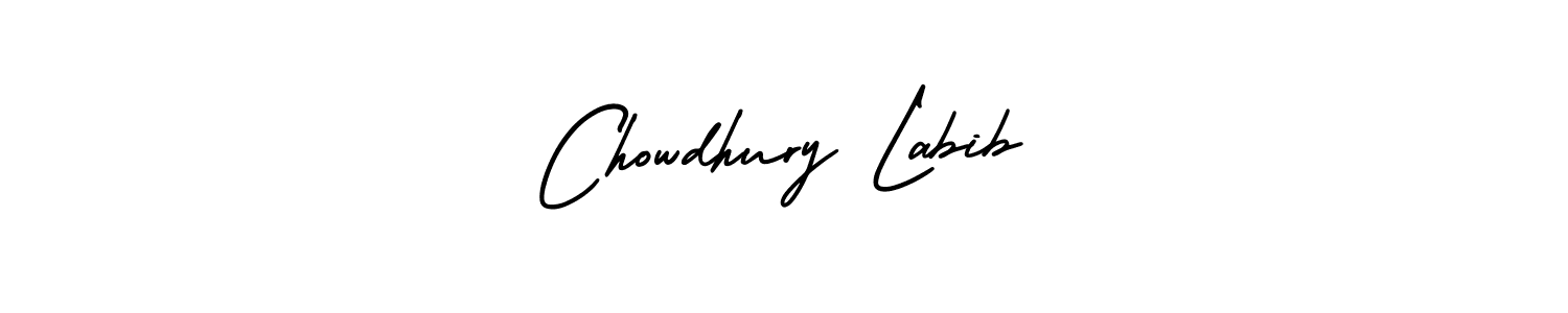 You should practise on your own different ways (AmerikaSignatureDemo-Regular) to write your name (Chowdhury Labib) in signature. don't let someone else do it for you. Chowdhury Labib signature style 3 images and pictures png