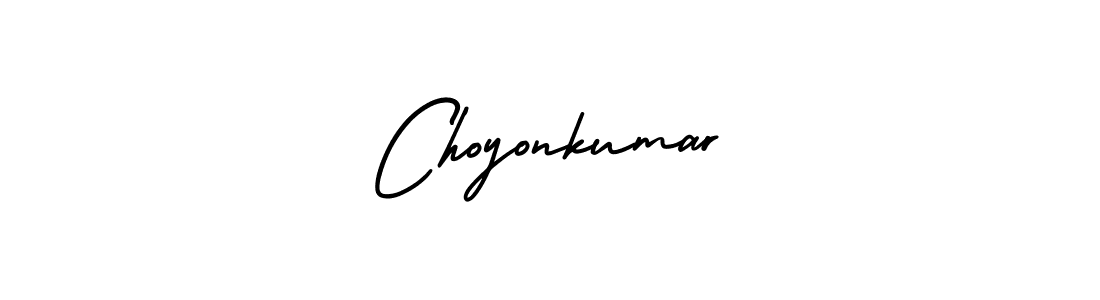 How to make Choyonkumar name signature. Use AmerikaSignatureDemo-Regular style for creating short signs online. This is the latest handwritten sign. Choyonkumar signature style 3 images and pictures png